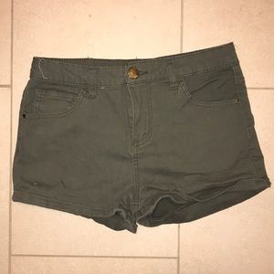 Army green shorts